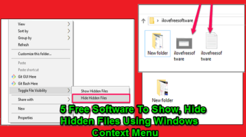Show, Hide Hidden Files Using Windows Context Menu featured