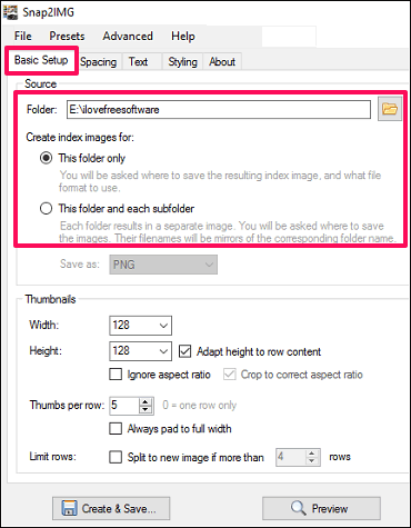 Snap2IMG- basic setup