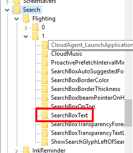 access SearchBoxText key