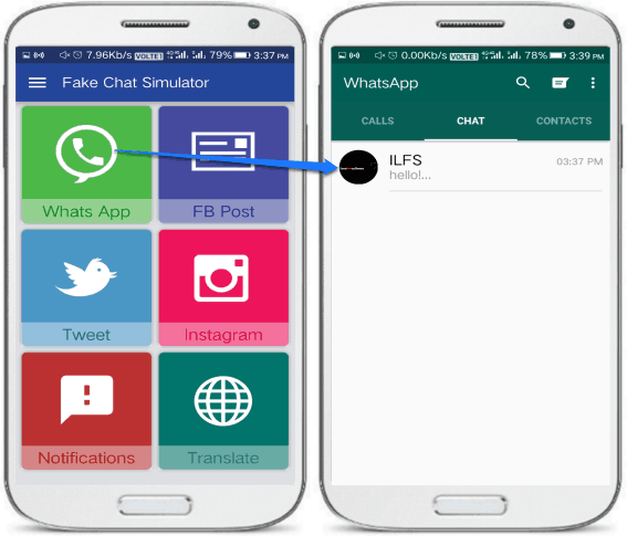 android app to create fake whatsapp chat- fake chat simulator- khodiyar apps-fake whatsapp chat