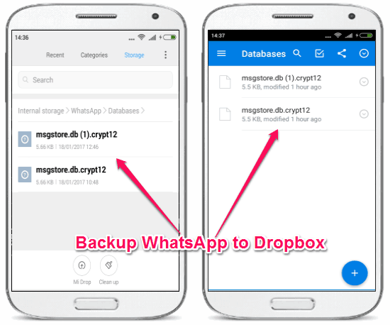 backup whatsapp to dropbox