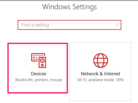 click on devices option