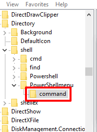 create command key under powershellmenu