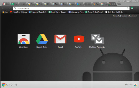 android chrome themes- dark android themes