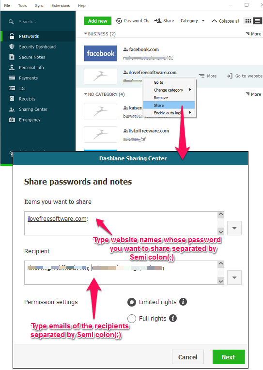 dashlane in action