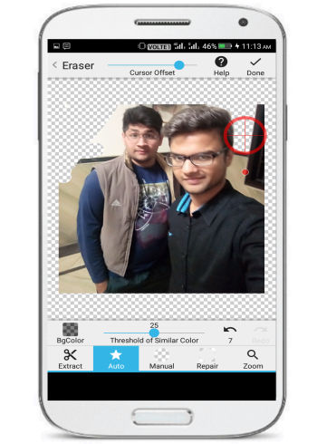 edit photo background on Android-background eraser- auto remove background by detecting pixels