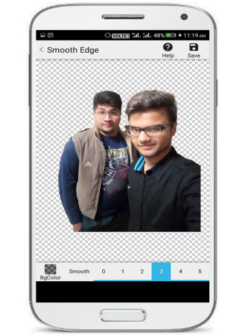 edit photo background on Android-background eraser- make photo edges smooth