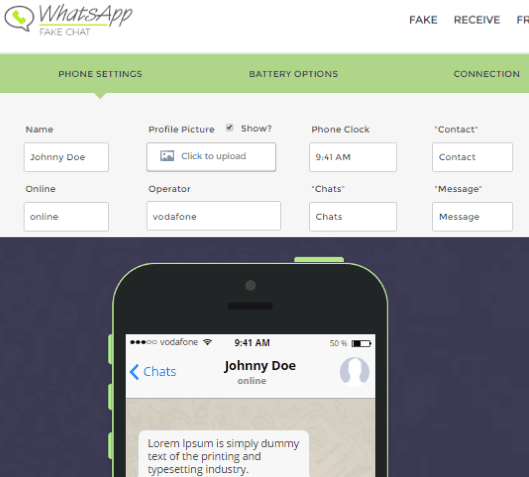 fake whatsapp chat generator