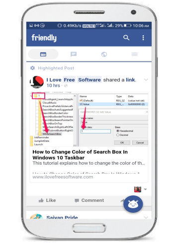 free lite alternative Facebook app- friendly for facebook- main interface