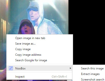 image search by context menu