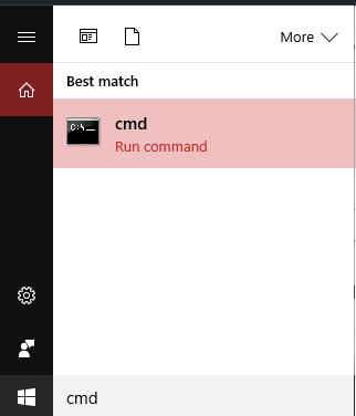 open command prompt window