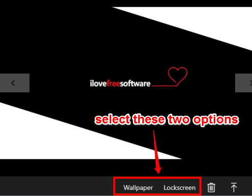 select wallpaper and lockscreen options