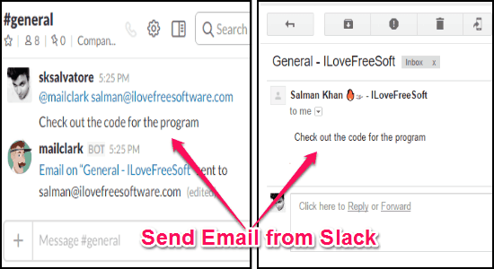 send email from slack
