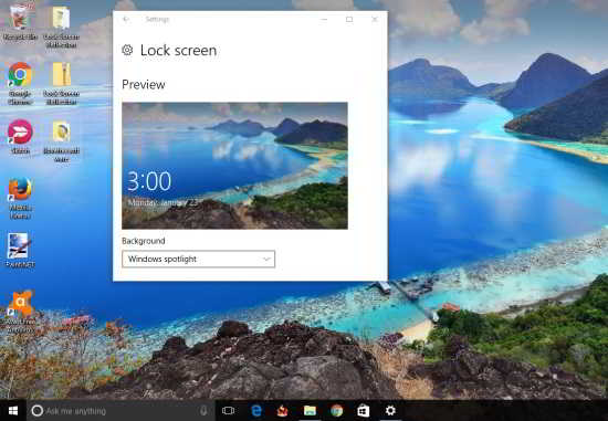 set same wallpaper on lock screen and desktop in Windows 10