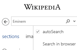 turn off auto search option