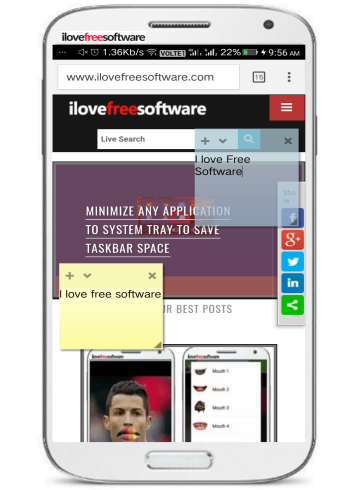 5 free floating notes android apps-1sec note