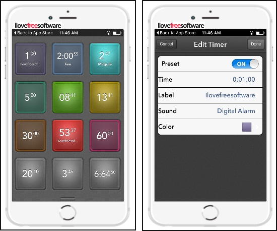 5 free multi timer iphone apps- simple timer- @timer- set multiple timers on iPhone