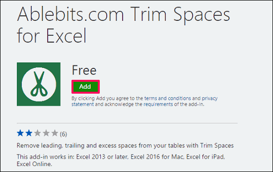 Ablebits.com Trim Spaces for Excel