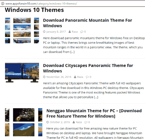 free windows 10 themes