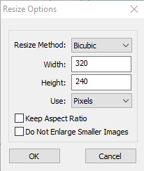 ImageBdger resizing parameters