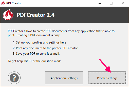 PDFCreator Main Interface