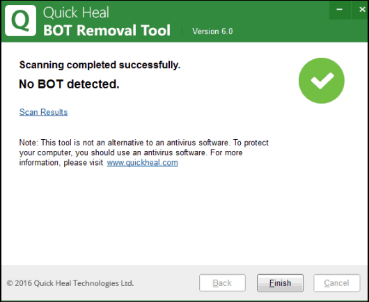 Quick Heal Bot Removal Tool to find and remove botnets