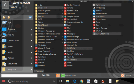 Start Menu X