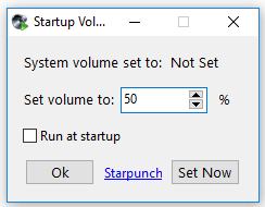 Startup Volume- interface