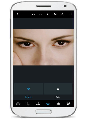 andorid app to remove red eye- PhotoShop express