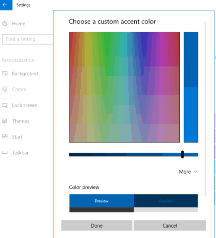 choose a custom accent color and save it