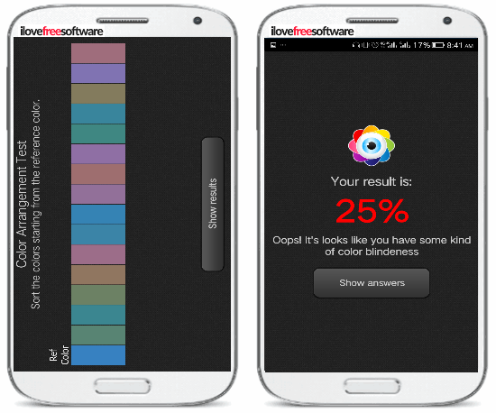 color blindness test-fransworth test-color-arrangement test