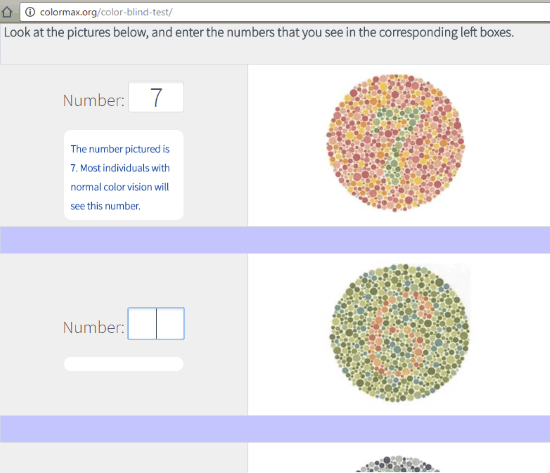 color blindness test