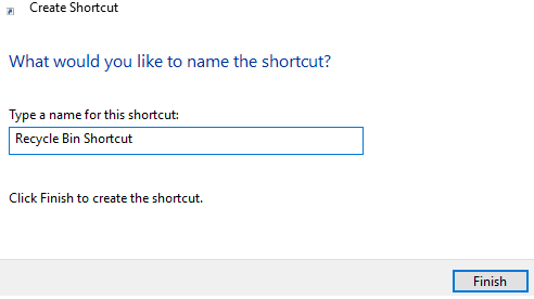 give a name to shortcut