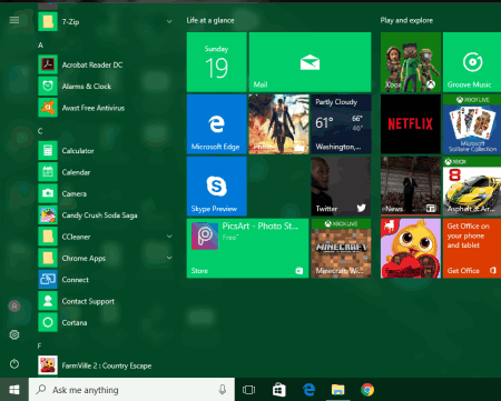 how to disable start menu and taskbar color change in windows 10