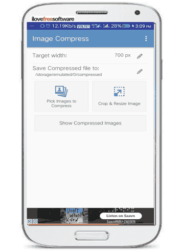image compress- reduce size of photos on Android