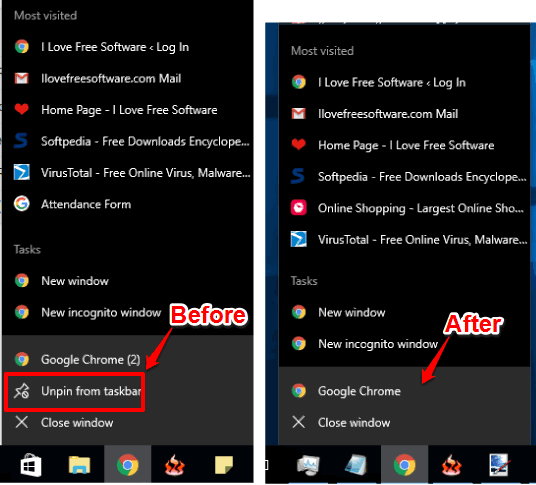lock taskbar icons in windows 10