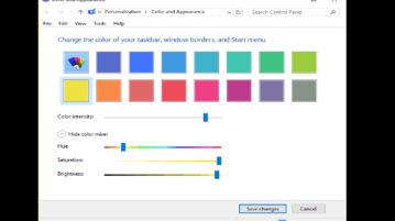 open windows 7 color and appearance in windows 10