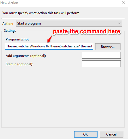 paste command and save