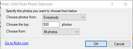 photo selection window