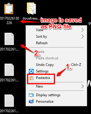 save copied text or image directly as a file using pastextra software