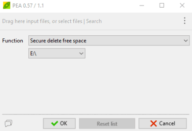 secure delete free space from hard drives