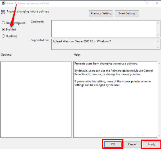 select enabled option and save changes