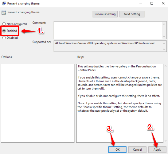 select enabled option and save changes