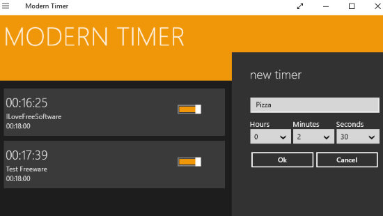 windows 10 multi timer apps- modern timer