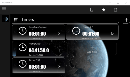 windows 10 multi timer apps- multi timer