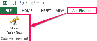 AbleBits.com Show Entire Row added in excel