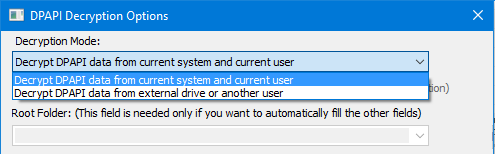 DataProtectionDecryptor decrytion mode