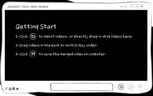 Gihosoft Free Video Joiner- interface