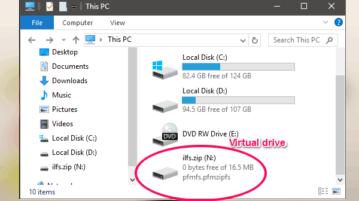 How To Mount ZIP Files As Virtual Drive In Windows 10 featured