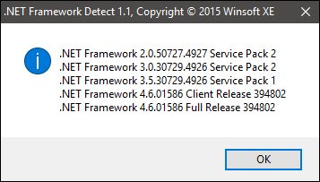 .NET Framework Detect